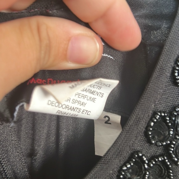 Mac Duggal 10748 NWOT HIGH NECK FLUTTER CAP SLEEVE GOWN - Picture 7 of 7